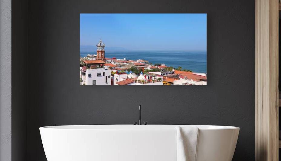 Mexico panoramic view of Puerto Vallarta near sea promenade Mal by Elijah Lovkoff