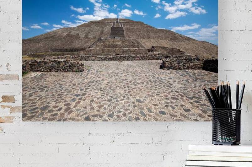 Landmark Teotihuacan pyramids complex located in Mexican Highlands and Mexico Valley close to Mexico City by Elijah Lovkoff