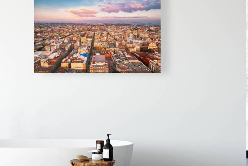 Panoramic view of Mexico City from the observation deck at the t by Elijah Lovkoff