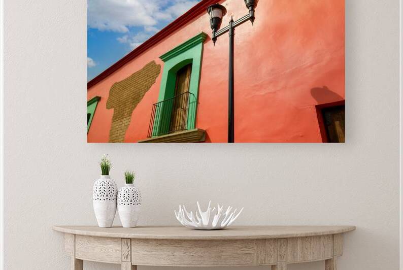 Oaxaca Mexico Scenic old city streets and colorful colonial buildings in historic city center by Elijah Lovkoff