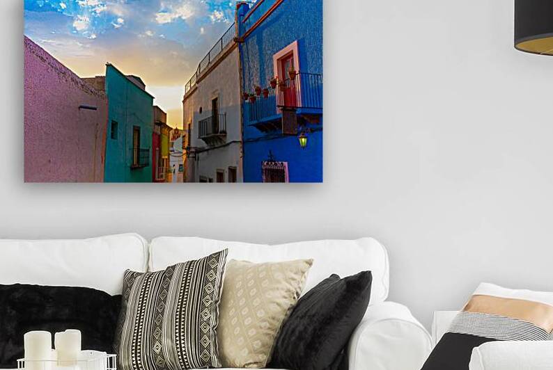 Guanajuato Mexico Scenic cobbled streets and traditional colorful colonial architecture in Guanajuato historic city center by Elijah Lovkoff