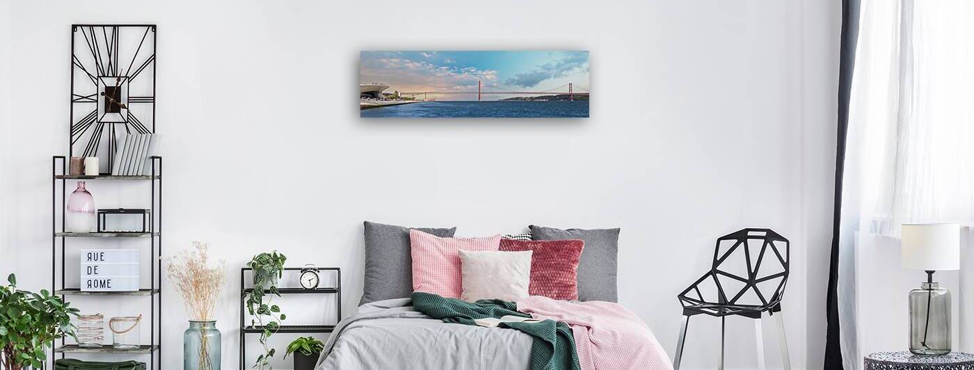 Lisbon Landmark suspension 25 of April bridge by Elijah Lovkoff