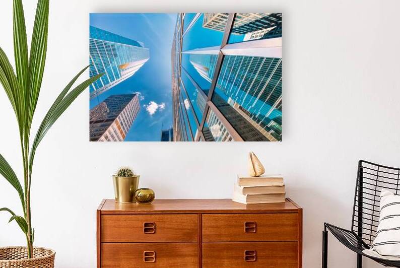 Scenic Toronto financial district skyline in city downtown near Bay and King by Elijah Lovkoff