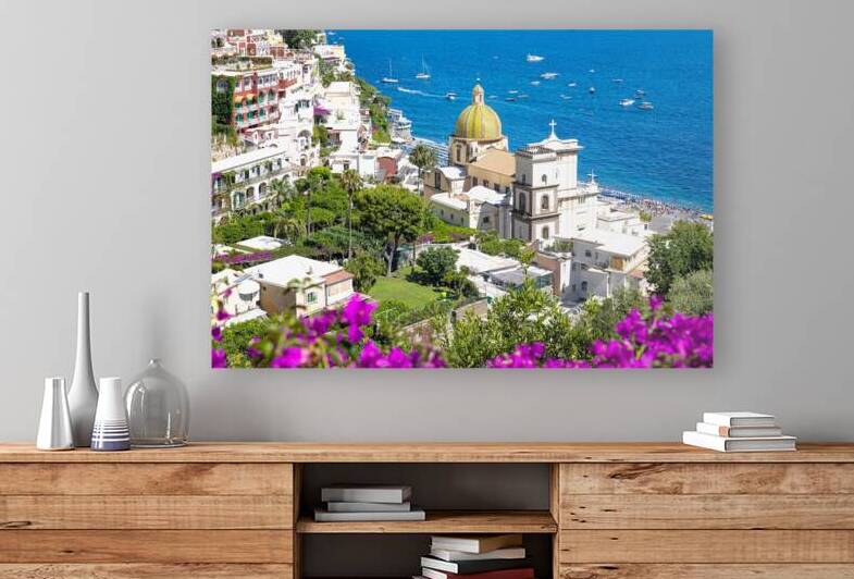 Scenic views of Positano Italian colorful architecture and landscapes on Amalfi Coast in Italy by Elijah Lovkoff