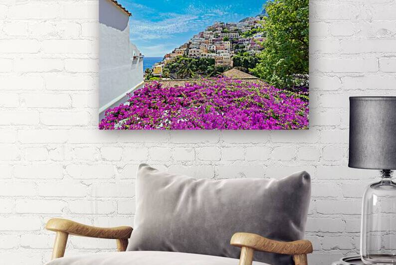 Scenic views of Positano Italian colorful architecture and landscapes on Amalfi Coast in Italy by Elijah Lovkoff