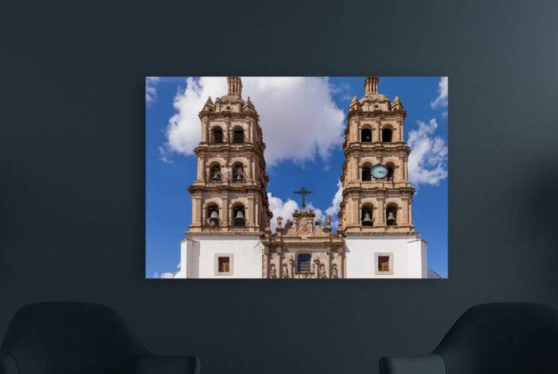 Mexico Catholic church of Cathedral Basilica of Durango in colonial historic city center located opposite Durango central square Plaza de Armas by Elijah Lovkoff