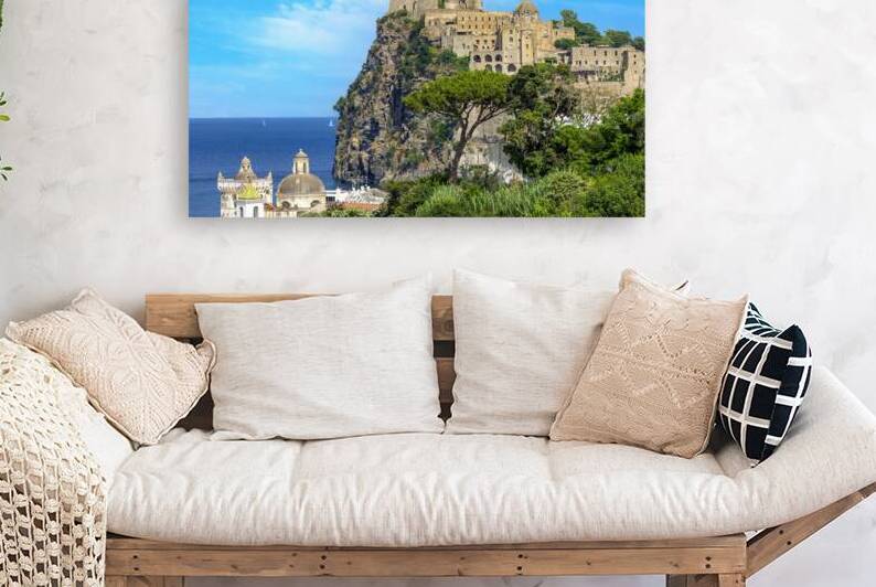 Italy scenic medieval Aragon castle Aragonese Castle om Ischia island near Naples by Elijah Lovkoff