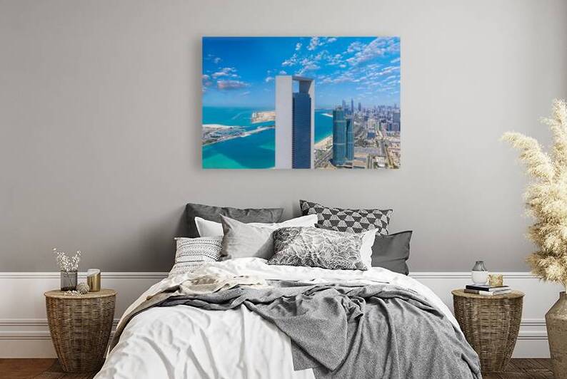 UAE United Arab Emirates Abu Dhabi downtown panorama and financial center skyline by Elijah Lovkoff