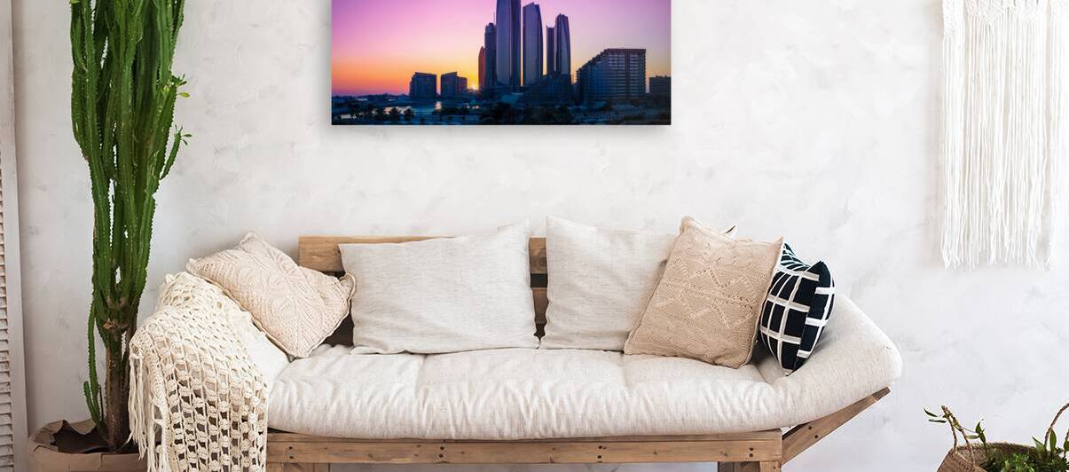 UAE United Arab Emirates Abu Dhabi downtown panorama and financial center skyline by Elijah Lovkoff