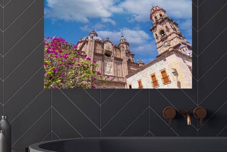 Mexico Michoacan famous scenic Morelia Cathedral located on Plaza de Armas in historic city center by Elijah Lovkoff