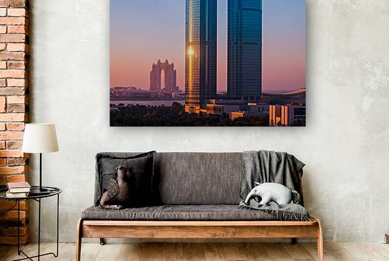 UAE United Arab Emirates Abu Dhabi downtown panorama and financial center skyline by Elijah Lovkoff