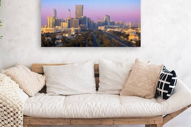UAE United Arab Emirates Abu Dhabi downtown panorama and finan by Elijah Lovkoff