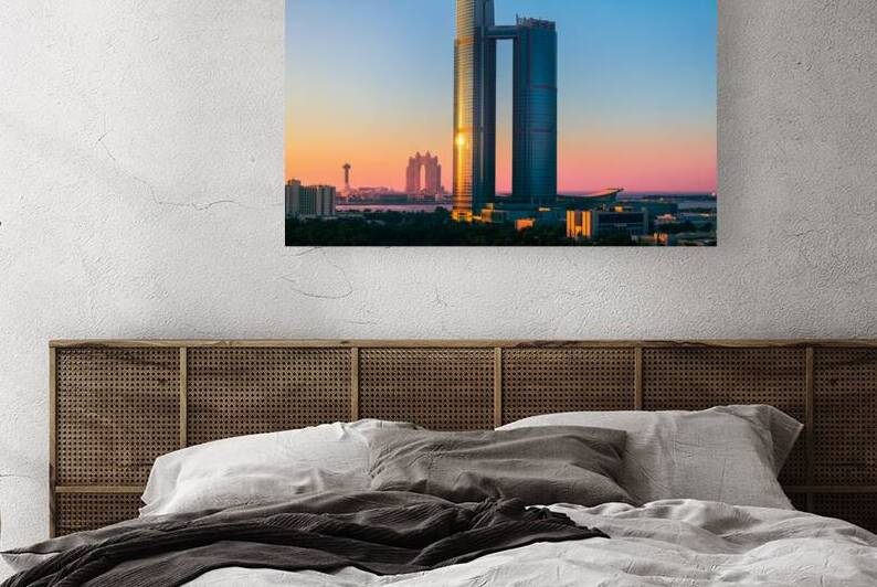 UAE United Arab Emirates Abu Dhabi downtown panorama and financial center skyline by Elijah Lovkoff