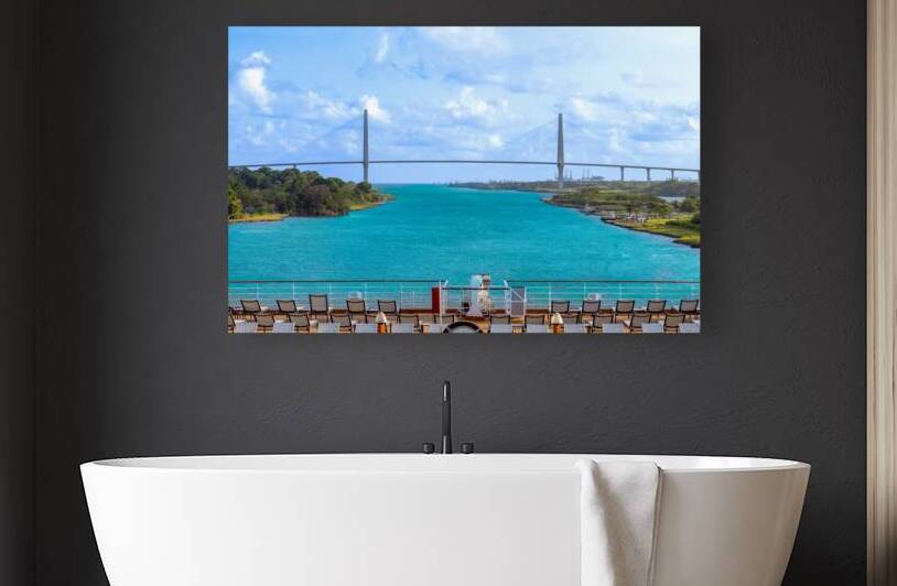 Cruise ship crossing Panama Canal by Elijah Lovkoff