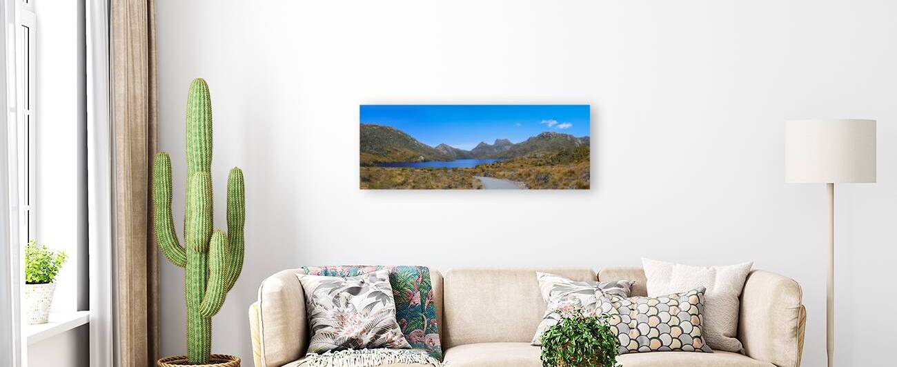 Scenic landscape of Dove Lake and Cradle Mountain views in Tasmania Australia by Elijah Lovkoff