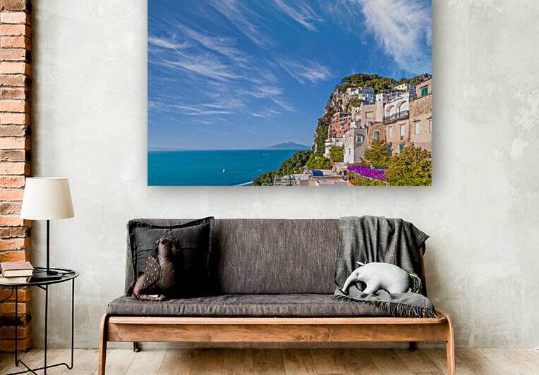 Italy scenic views of Capri from boat cruise around the island by Elijah Lovkoff