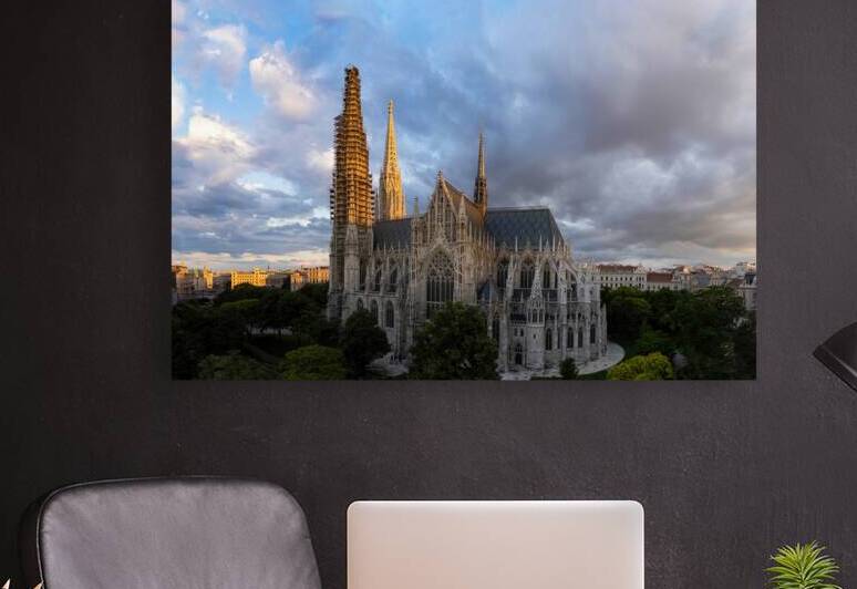 Austria Neo gothic Votivkirche cathedral in Vienna one of the main tourist attractions by Elijah Lovkoff