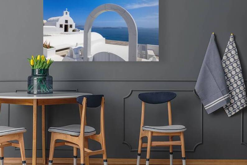 Greece Greek Islands cruise scenic panoramic sea views from top outlook of Oia by Elijah Lovkoff
