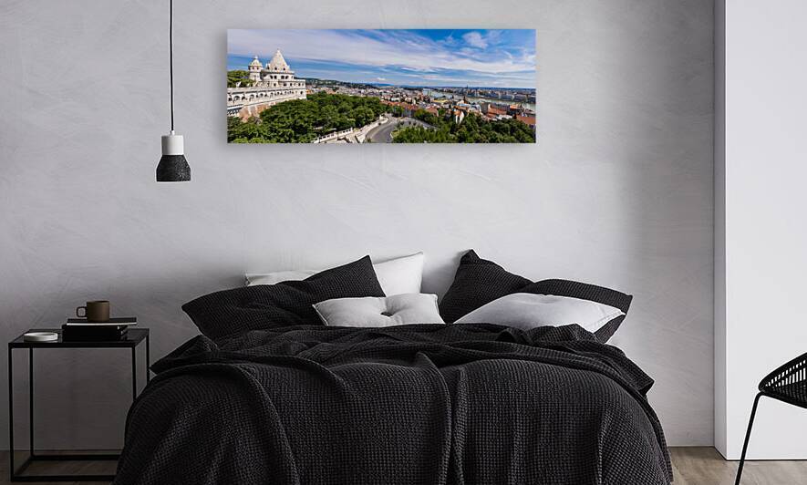 Hungary panoramic view and city skyline of Budapest historic center from Fisherman Bastion by Elijah Lovkoff