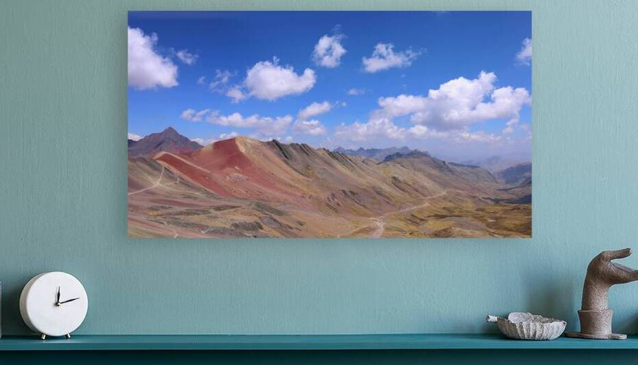 Peru Cusco scenic landscape Rainbow mountain of 7 colors near Sacred Valley and Ausangate Glacier by Elijah Lovkoff