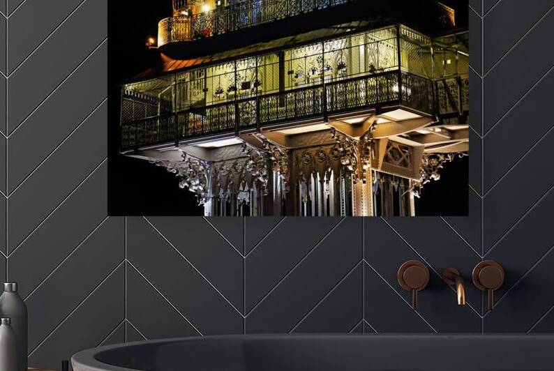 Lisbon Santa Justa Elevator at night by Elijah Lovkoff