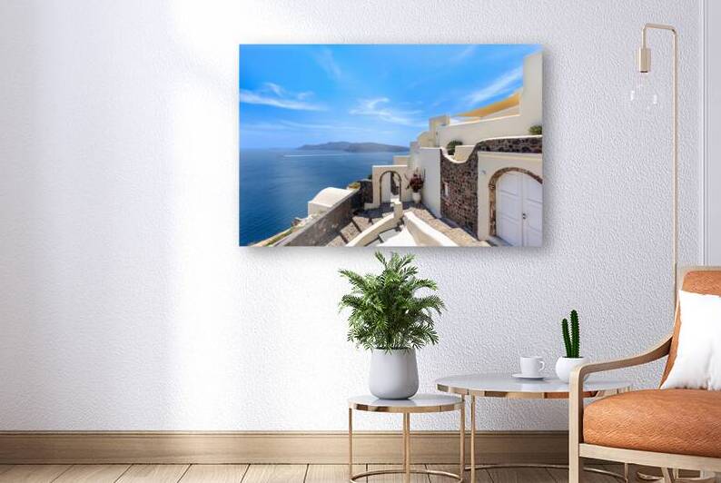 Greece Greek Islands cruise scenic panoramic sea views from top outlook of Oia by Elijah Lovkoff