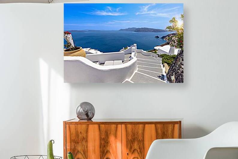 Greece Greek Islands cruise scenic panoramic sea views from top outlook of Oia by Elijah Lovkoff