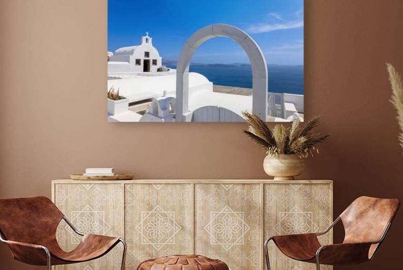 Greece Greek Islands cruise scenic panoramic sea views from top outlook of Oia by Elijah Lovkoff