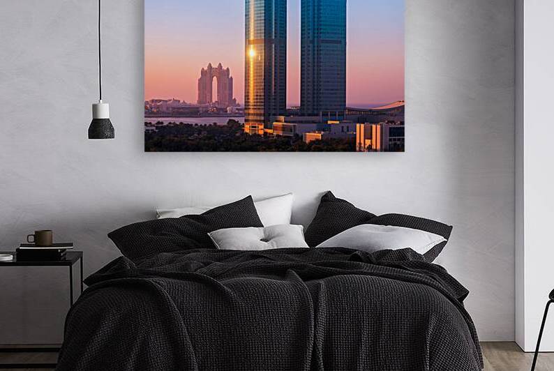 UAE United Arab Emirates Abu Dhabi downtown panorama and financial center skyline by Elijah Lovkoff