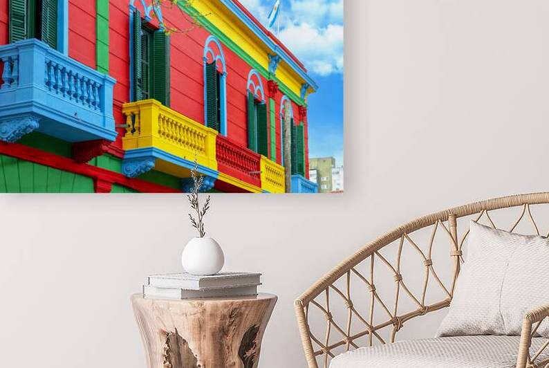 Argentina colorful buildings of El Caminito a popular tourist destination in Buenos Aires by Elijah Lovkoff