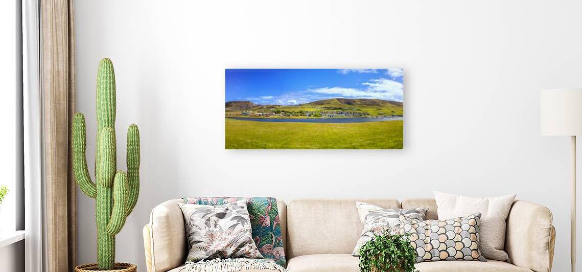 Scotland Shetland scenery in England with cliffs ocean views and green pastures by Elijah Lovkoff