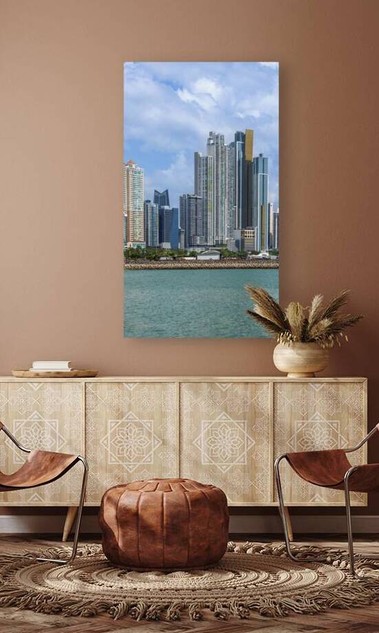 Panoramic view of skyline of Panama City downtown and financial center by Elijah Lovkoff