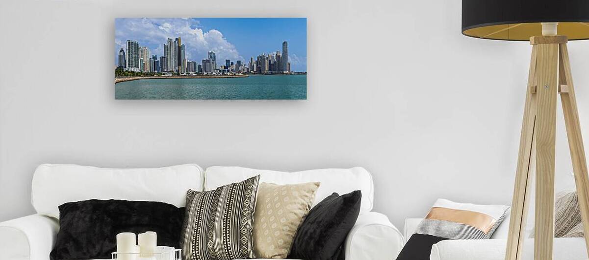 Panoramic view of skyline of Panama City downtown and financial center by Elijah Lovkoff