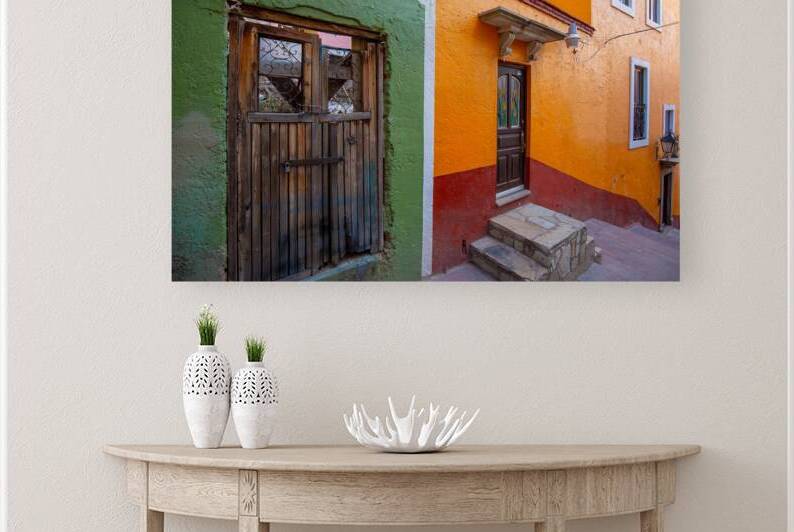 Guanajuato Mexico Scenic cobbled streets and traditional colorful colonial architecture in Guanajuato historic city center by Elijah Lovkoff