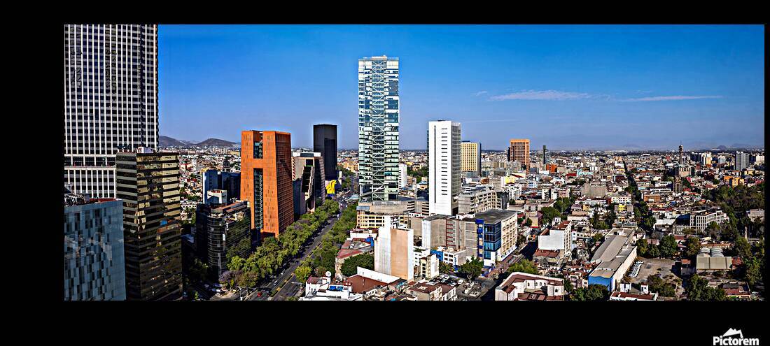 Mexico City Financial Center buildings banks and businesses cl by Elijah Lovkoff