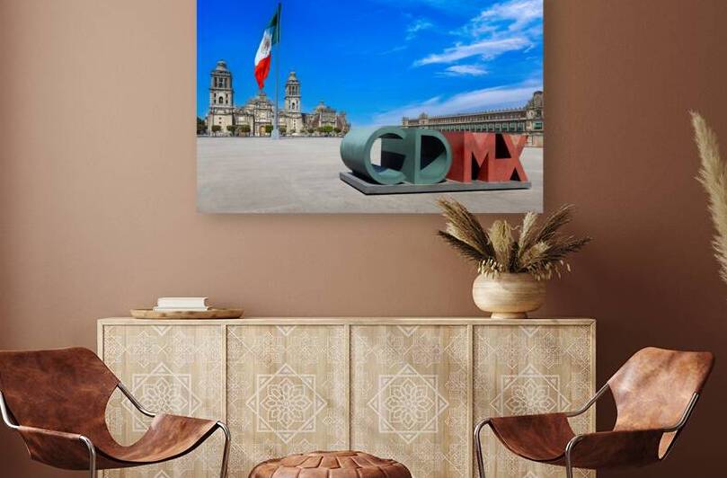 Zocalo Constitution Square in Mexico city landmark Metropolitan by Elijah Lovkoff