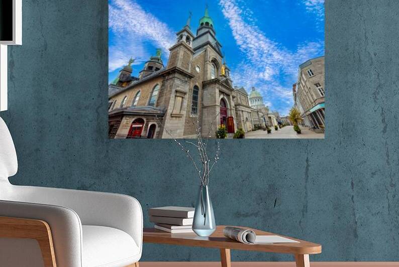 Canada Old Montreal historic town and Old Port main tourist at by Elijah Lovkoff