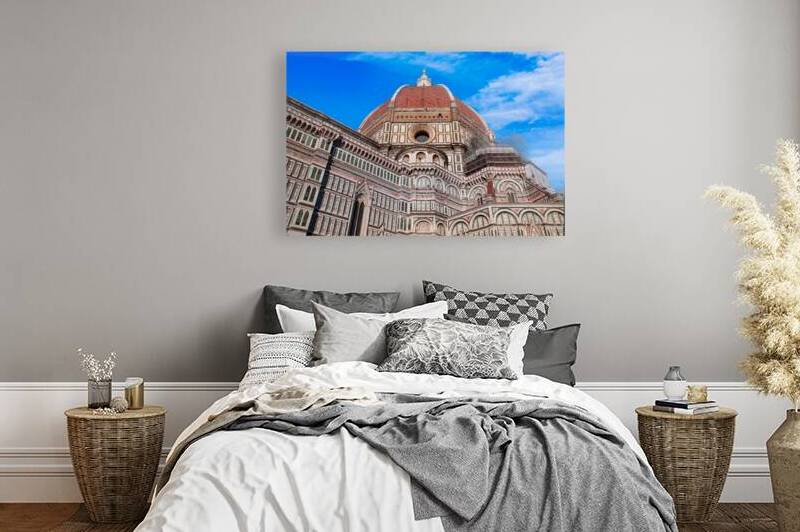 Italy Landmark Duomo Cathedral in Florence major tourist attraction in historic center near Ponto Vecchio by Elijah Lovkoff