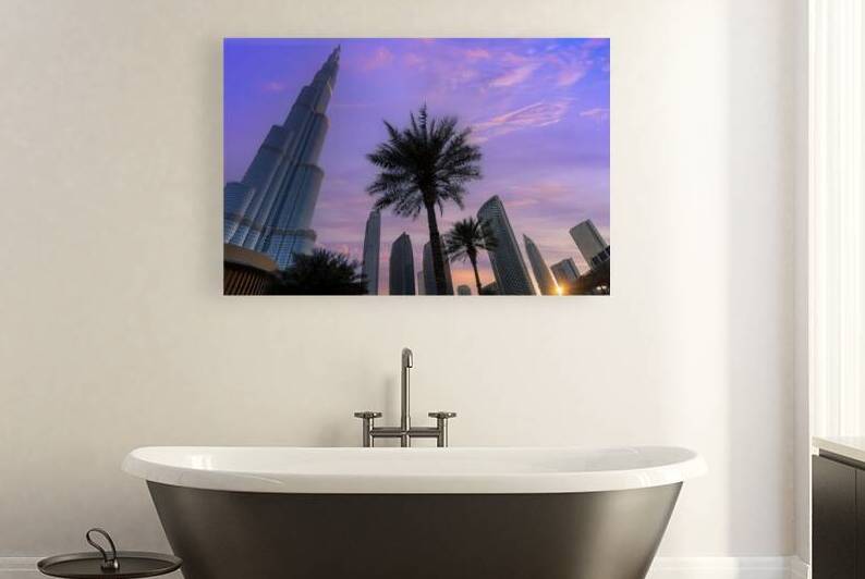 UAE Dubai downtown financial skyline and business shopping center near Dubai Mall by Elijah Lovkoff