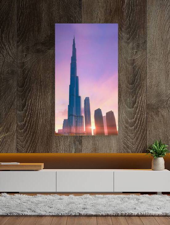 UAE Dubai downtown financial skyline and business shopping center near Dubai Mall by Elijah Lovkoff