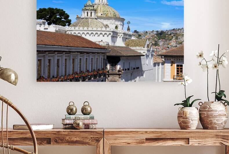 Quito Ecuador. Society of Jesus church near cathedral basilica San Francisco in historic center by Elijah Lovkoff