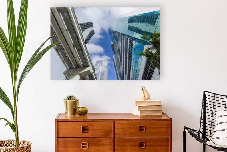 Miami downtown financial skyline and business shopping center near Biscayne bay and South beach by Elijah Lovkoff
