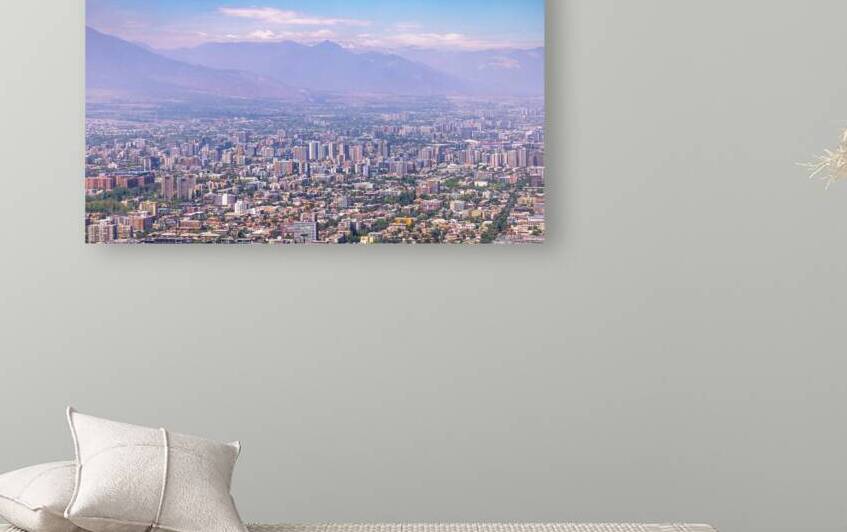 Santiago de Chile panoramic center skyline and residential city center by Elijah Lovkoff