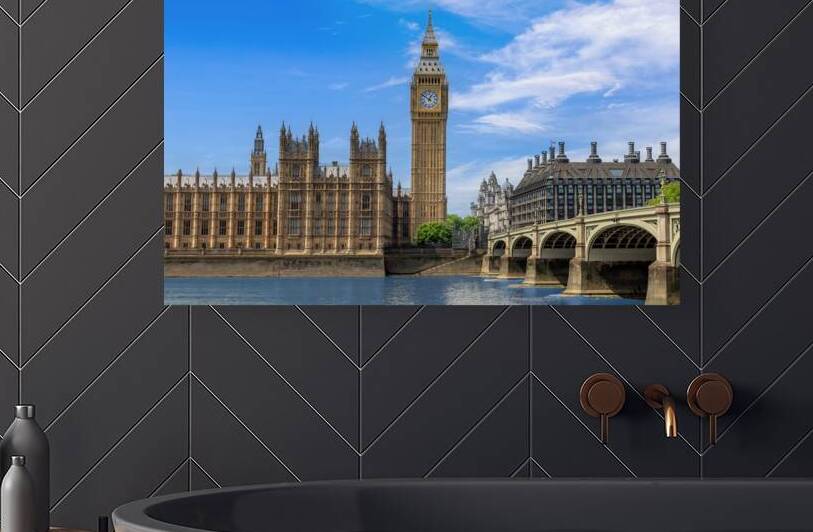London Tower of Big Ben on Parliament Square Great Bell of Clock by Elijah Lovkoff