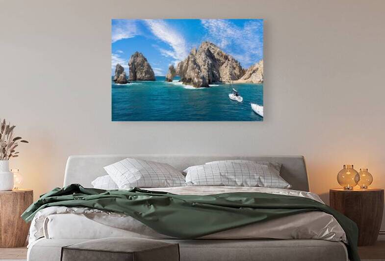 Scenic landmark tourist destination Arch of Cabo San Lucas El Arco whale watching and snorkeling spot by Elijah Lovkoff