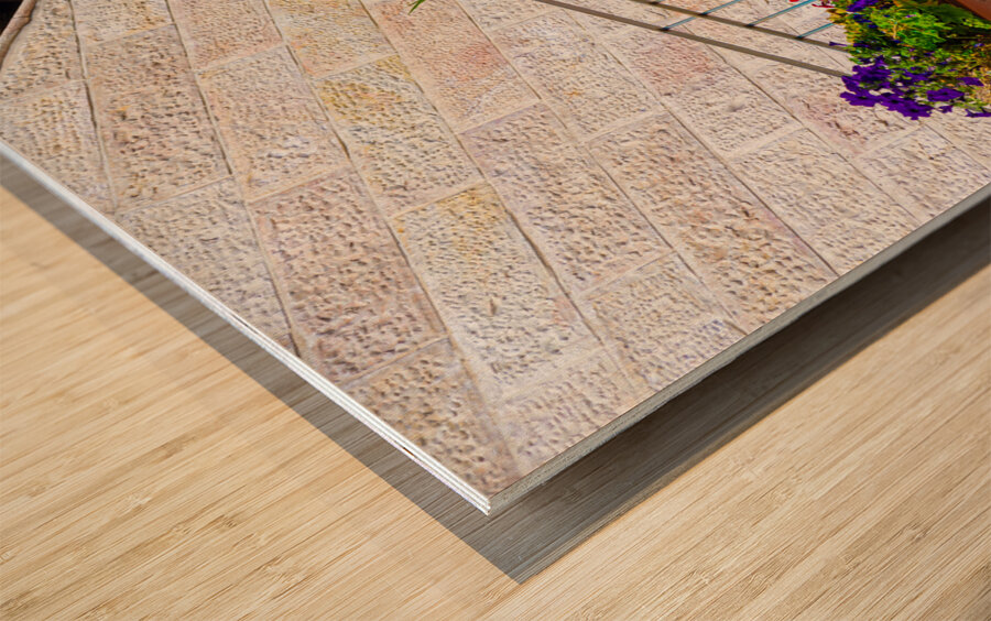 Israel Jerusalem old narrow streets of Nahlaot historic neighborhood with many small synagogues Wood print