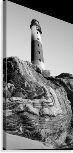 Lighthouse on Twisted Rock Canvas Print
