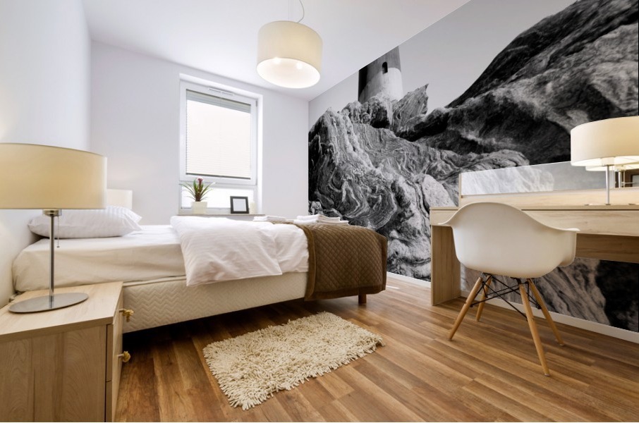 Lighthouse on Twisted Rock Mural print