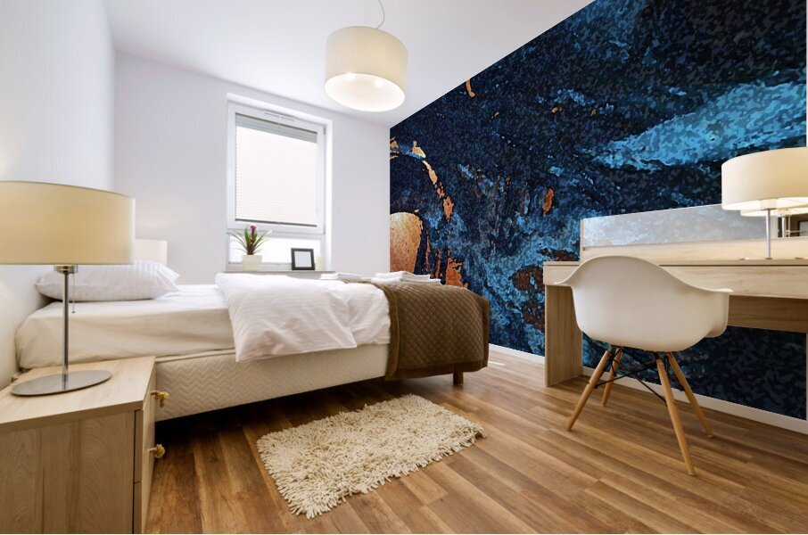blue elephant Mural print