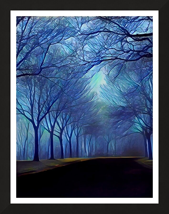 study in blue Picture Frame print